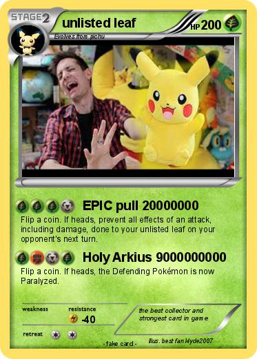 Pokemon unlisted leaf