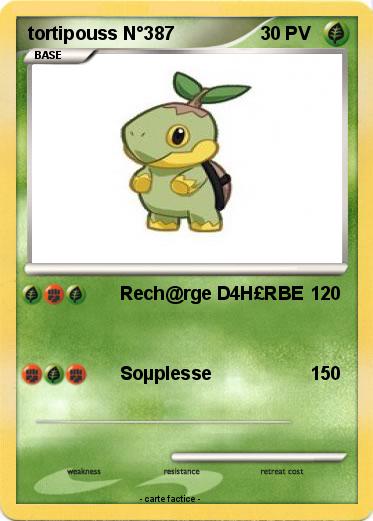 Pokemon tortipouss N°387