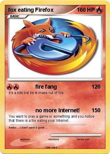 Pokemon fox eating Firefox