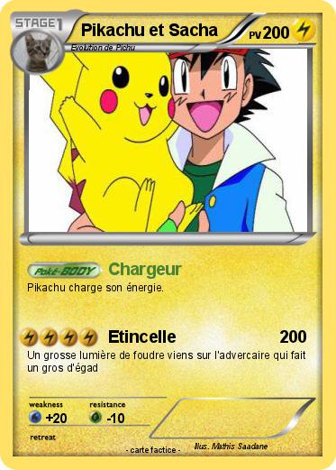 Pokemon Pikachu et Sacha