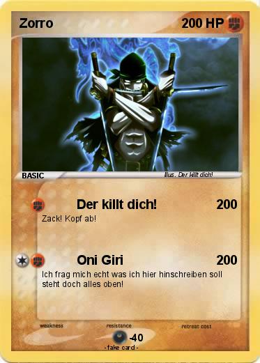 Pokémon Zorro 410 410 - Der killt dich! - My Pokemon Card