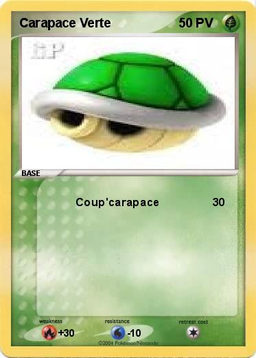 Pokemon Carapace Verte