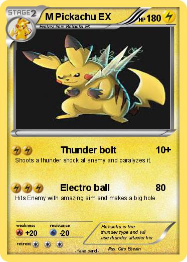 Pokemon M Pickachu EX