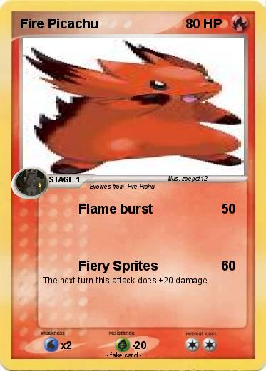 Pokemon Fire Picachu