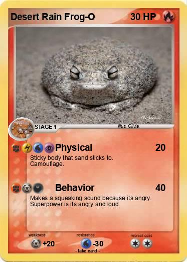 Pokemon Desert Rain Frog-O
