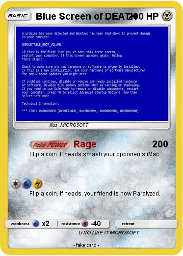 Pokemon Blue Screen of DEATH