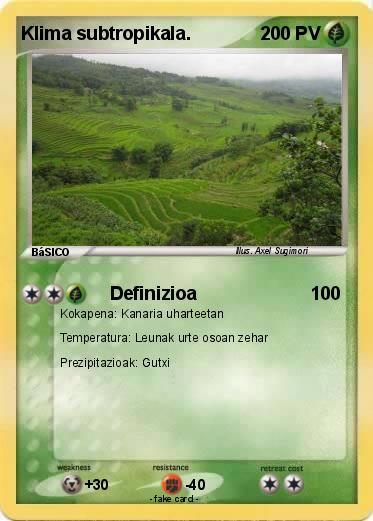 Pokemon Klima subtropikala.