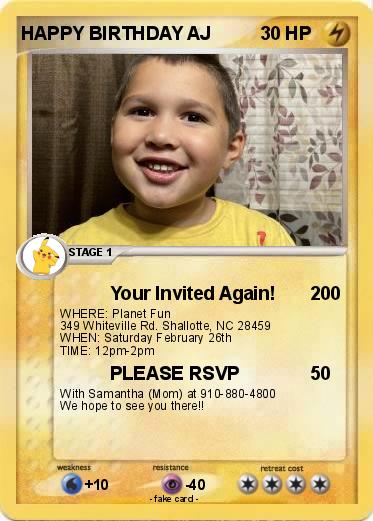 Pokemon HAPPY BIRTHDAY AJ