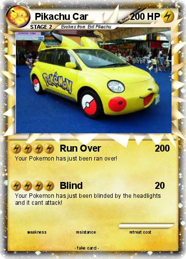 Pokemon Pikachu Car