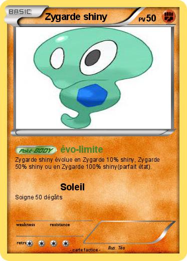 Pokemon Zygarde shiny