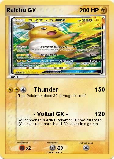 Pokemon Raichu GX