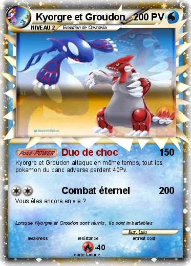 Pokemon Kyorgre et Groudon