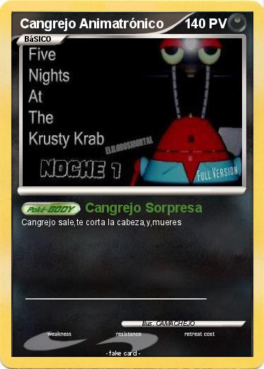 Pokemon Cangrejo Animatrónico