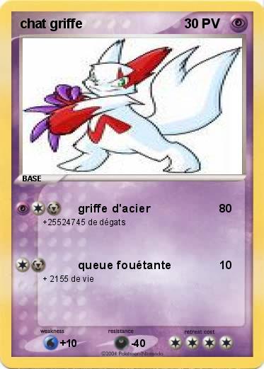 Pokemon chat griffe