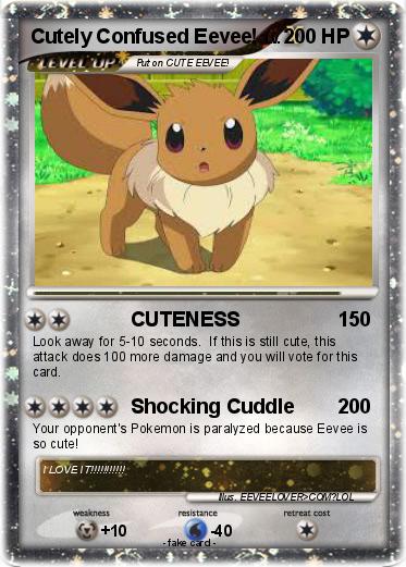 Pokemon Cutely Confused Eevee!