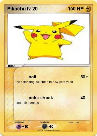 Pokemon Pikachu lv 20