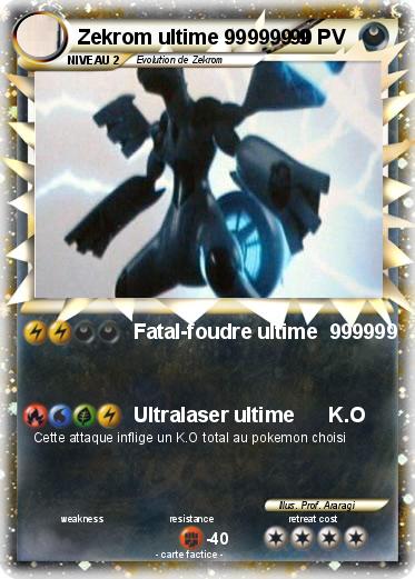 Pokemon Zekrom ultime 999999 9