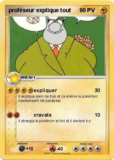 Pokemon proféseur explique tout