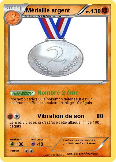 Pokemon Médaille argent