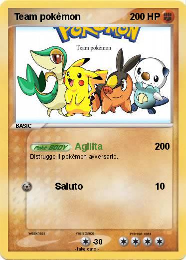 Pokemon Team pokèmon