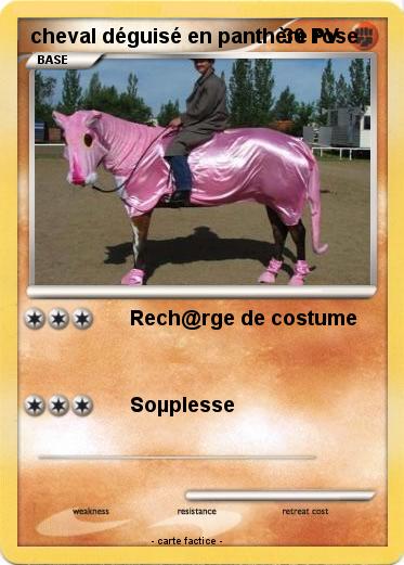 Pokemon cheval déguisé en panthère rose