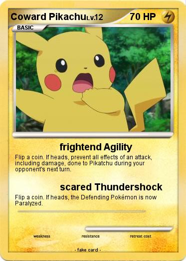 Pokemon Coward Pikachu