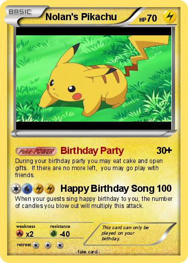 Pokemon Nolan's Pikachu