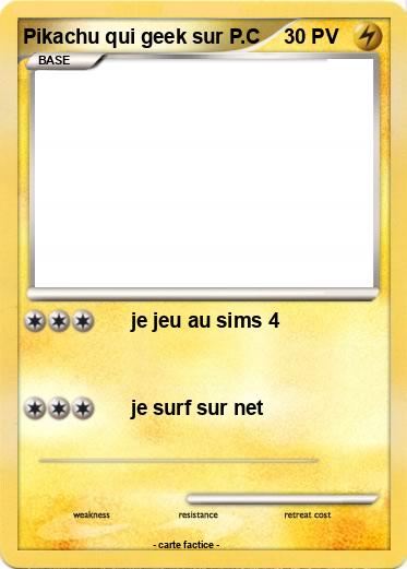 Pokemon Pikachu qui geek sur P.C