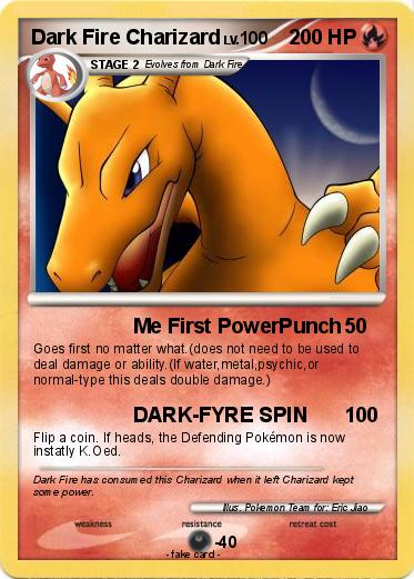 Pokemon Dark Fire Charizard