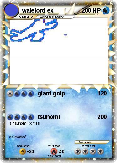 Pokemon walelord ex