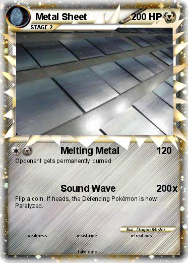 Pokemon Metal Sheet