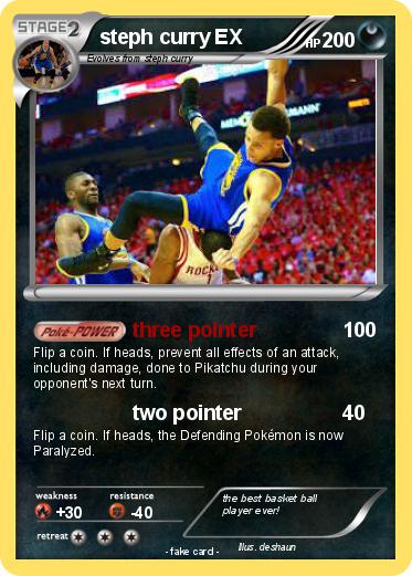 Pokemon steph curry EX