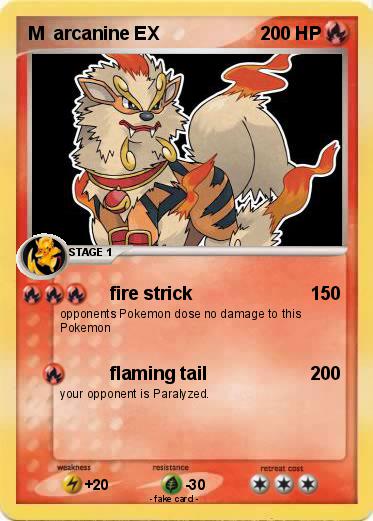 Pokemon M  arcanine EX