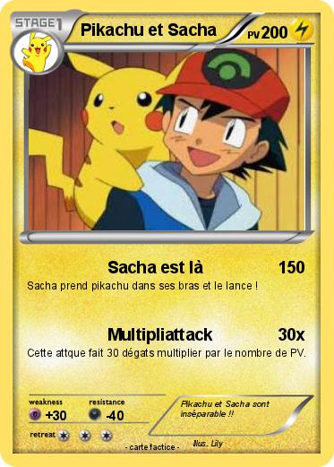 Pokemon Pikachu et Sacha