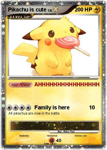 Pokemon Pikachu is cute