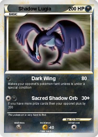 Pokemon Shadow Lugia