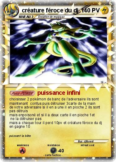 Pokemon créature féroce du dj