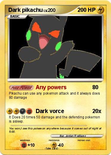 Pokemon Dark pikachu