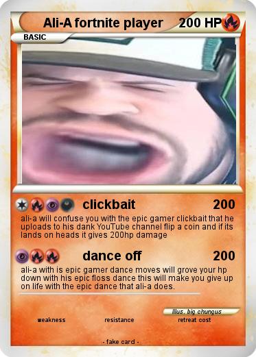 Pokemon Ali-A fortnite player