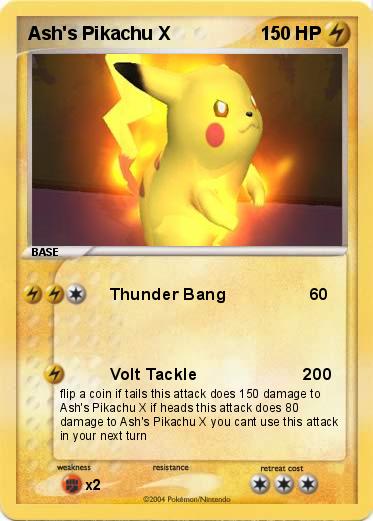Pokemon Ash's Pikachu X