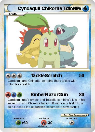 Pokemon Cyndaquil Chikorita Totodile