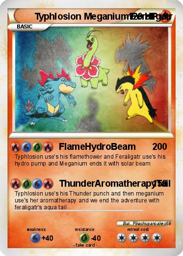Pokemon Typhlosion Meganium Feraligatr