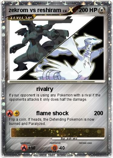 Pokemon zekrom vs reshiram