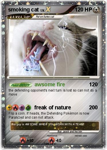Pokemon smoking cat