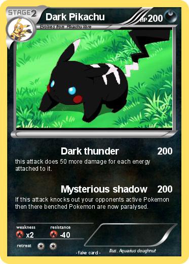 Pokemon Dark Pikachu