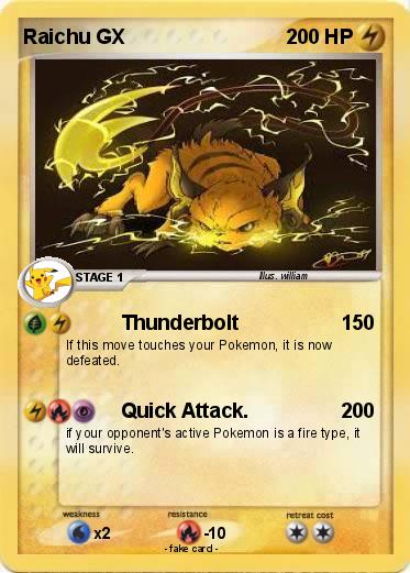 Pokemon Raichu GX