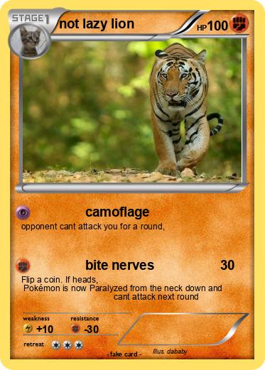 Pokemon not lazy lion