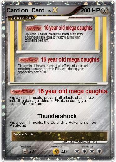 Pokemon Card on. Card.