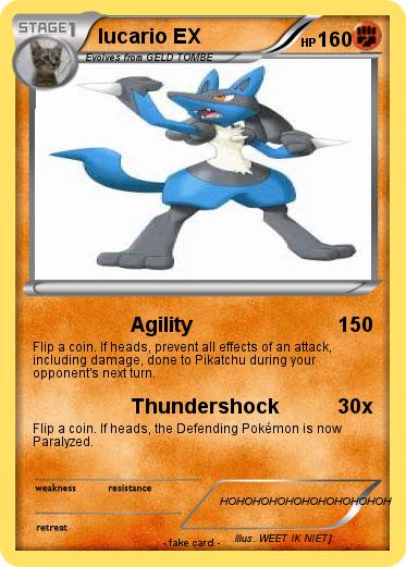 Pokemon lucario EX