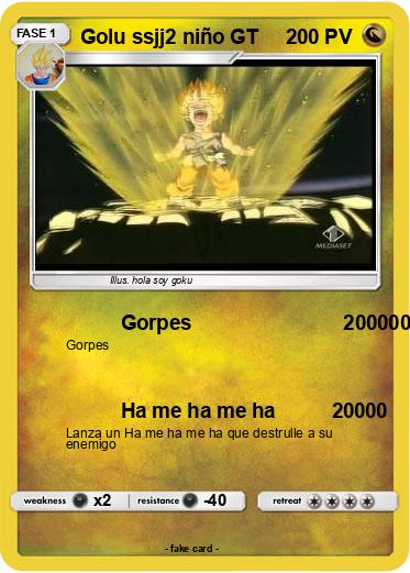 Pokemon Golu ssjj2 niño GT